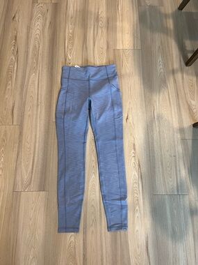 Lululemon High-Waist Blue Heathered Leggings